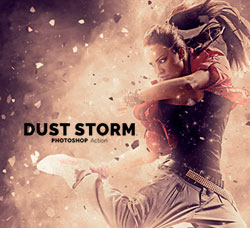 极品PS动作－灰尘风暴(含高清视频教程)：Dust Storm Photoshop Action